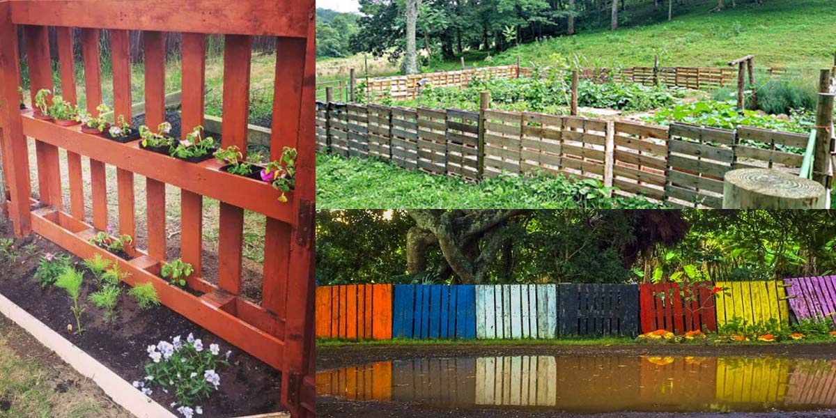 14 Bonitas cercas feitas com paletes de madeira para o seu jardim