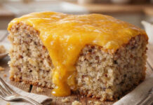 Bolo de amêndoa húmido com doce de ovos (fica uma perdição)