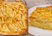 Tarte de maçã no pirex (grande, cremosa, e muito fácil de fazer)