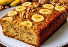 Bolo de Aveia Banana Maçã e Nozes (bolo perfeito e delicioso)